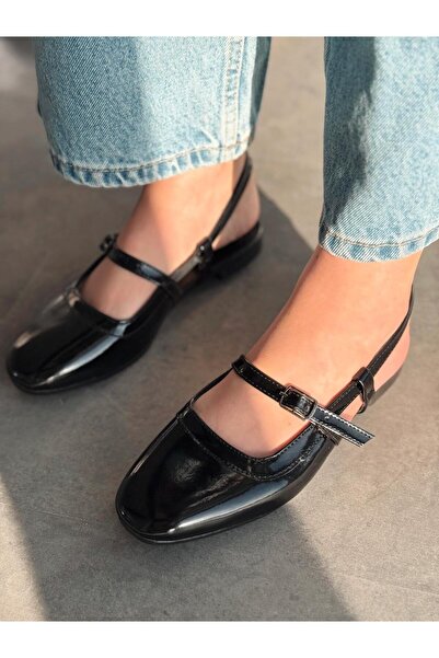 I Love Shoes Minor Rugan Siyah Bant Detaylı Mary Jane