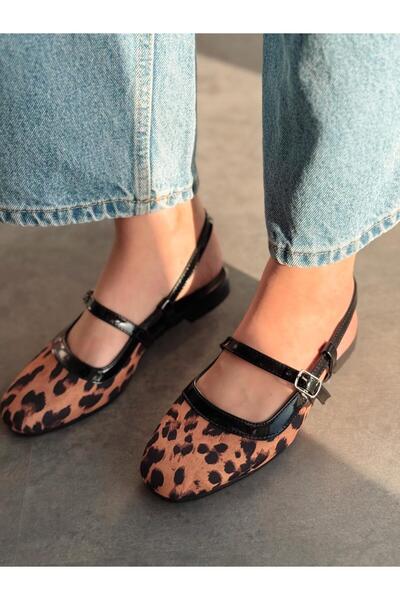 I Love Shoes Minor Satin Leo Patterned Tape Detailed Mary Jane