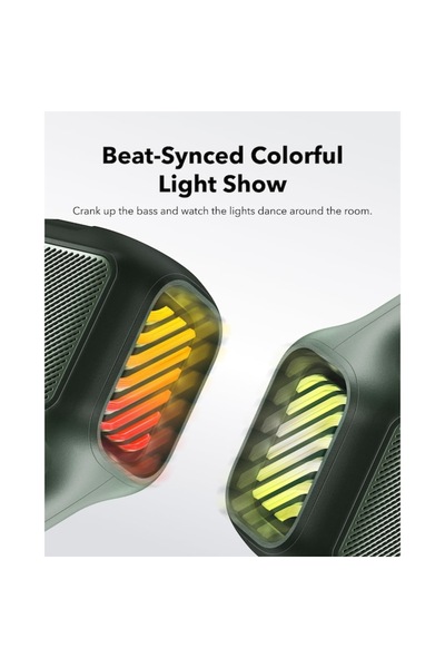 Anker Boxă portabilă Soundcore Boom 2, 80W, BassUp 2.0, IPX7, lumini RGB, Bluetooth 5.3, verde