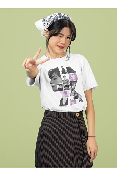 MAGORS BTS JIMIN K-POP BASKILI %100 PAMUKLU YUMUŞAK DOKU BİSİKLET YAKA ÇOCUK ...