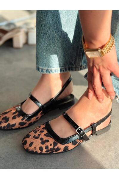 I Love Shoes Minor Satin Leo Patterned Tape Detailed Mary Jane