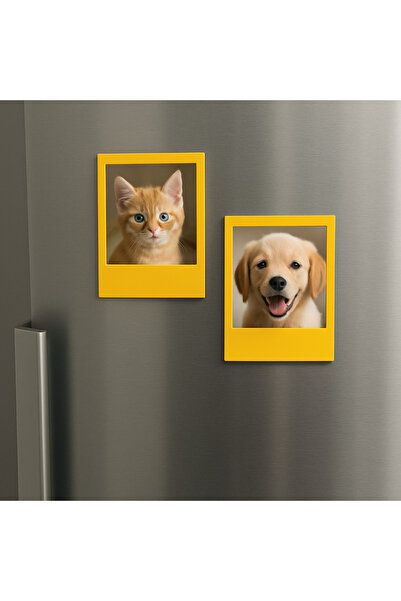 Lara Desing House 2 adet Fotoğraf Çerçevesi Magnet/ Manyetik Çerçeve/ Buzdola...