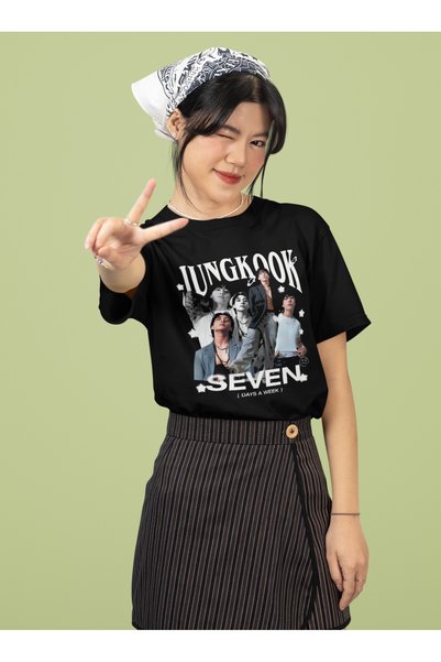 MAGORS Jungkook K-Pop Printed 100% Cotton Soft Texture Crewneck Children's and Youth T-Shirt