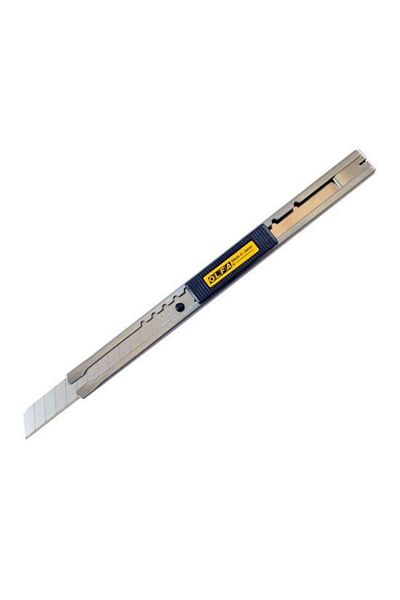 Evelise OLFA professional cutter, stainless steel, 9mm self-locking blade + two bonus 9mm blades