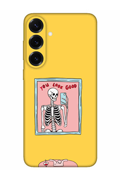 frondcase حافظة هاتف سامسونج S25 بلس You Look Good هيكل عظمي أصفر