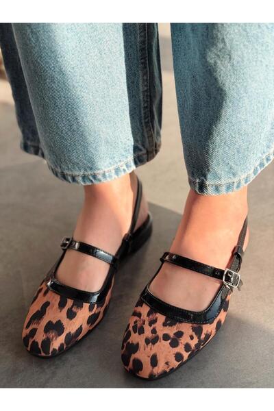 I Love Shoes Minor Satin Leo Patterned Tape Detailed Mary Jane