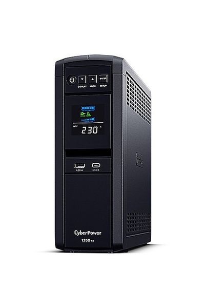 CyberPower UPS CP1350EPFCLCD, 1350VA/810W, 6 prize Schuko, undă sinusoidală pură, afișaj LCD color