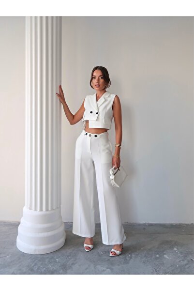 Swass Rachel Vest Double Suit Ecru