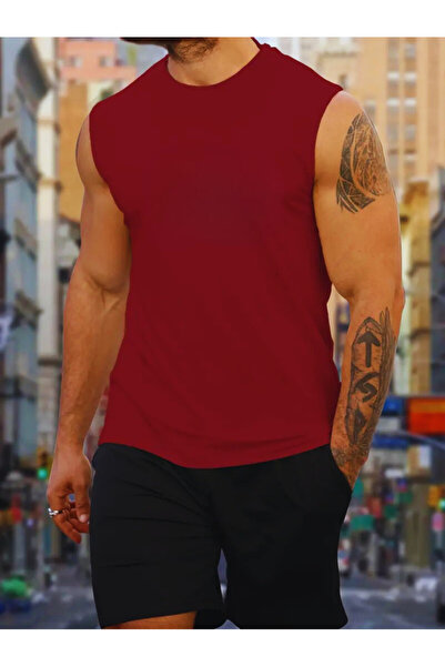 RUTBİL SPORTS SPOR KUMAŞ SIFIR KOL BİSİKLET YAKA TANK TOP ATLET-FİTNESS ATLET...