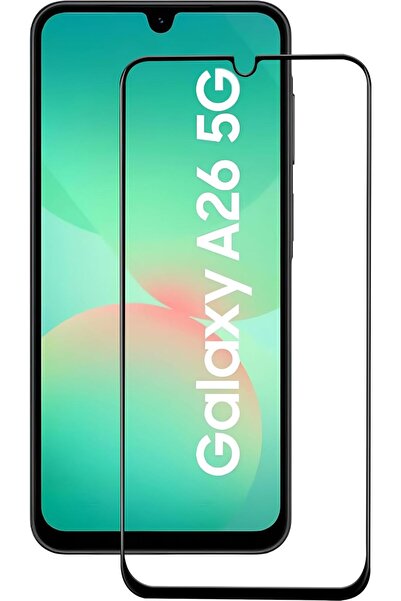 Fibaks Samsung Galaxy A26 Kırılmaz Cam Tam Ekran Koruyucu 150cc Antistatik Büyük Kenar 9h Temperli Koruma