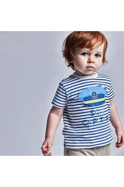 MAYORAL Cotton Boy T-Shirt with Stripes