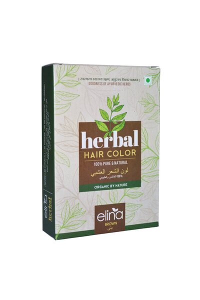 Elena صبغة شعر لون الشعر العشبي (لون بني) من الينا