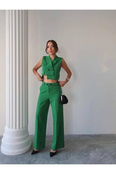 Swass Rachel Vest Double Suit Green