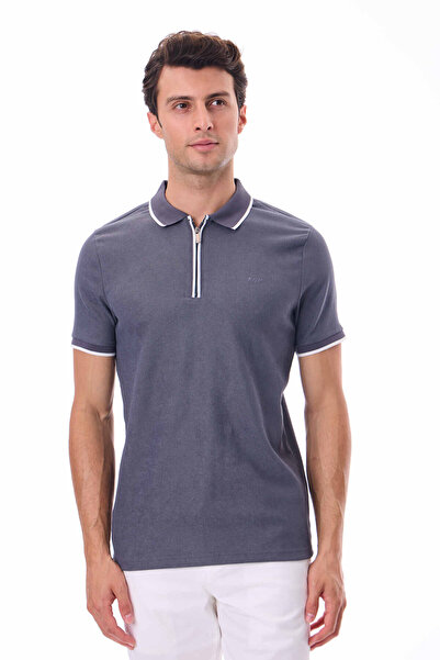 RAVANELLI Чоловіча футболка з коміром-поло та застібкою-блискавкою - Alba