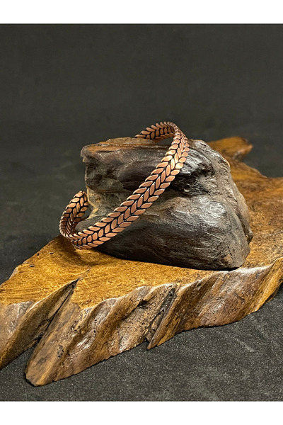 Rupen Kraft 100% النحاس النقي 2 ورقة نمط النحاس الإسورة اليدوى النحاس الإسورة...