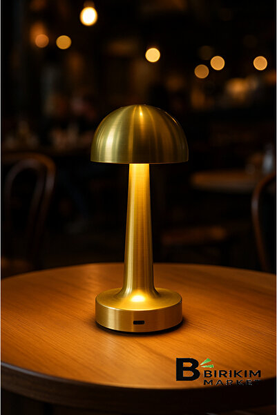 Cata Şarjlı Masa Lambası – Dokunmatik, 3 Kademe , Altın Renk