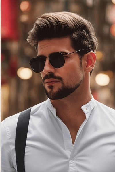 BAPPİR Pentagonal Metal Frame High Quality Sunglasses Black Coffee