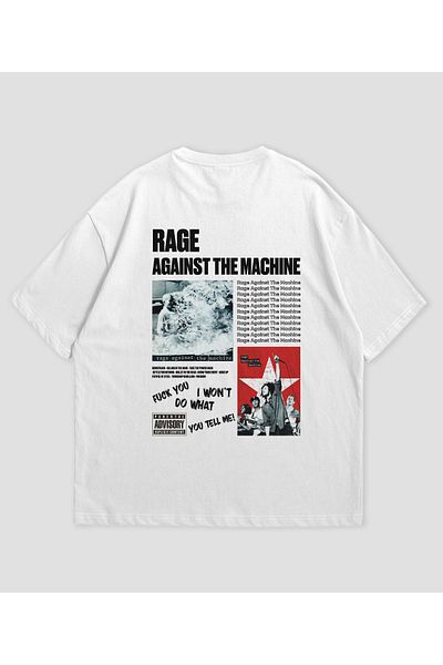 SVART WEAR Rage Against the Machine Printed Unisex Oversize T-Shirt