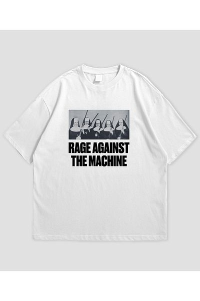 SVART WEAR Rage Against the Machine Printed Unisex Oversize T-Shirt