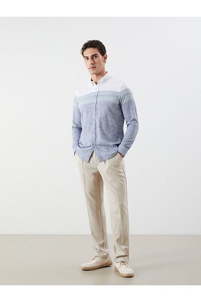LC Waikiki LCWAIKIKI Classic Regular Fit Long Sleeve Dobby Men's Shirt