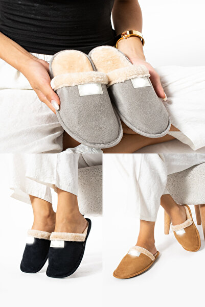 MODA BULVARI 3-пари чоловічих домашніх капців Bohça Çeyiz Гостьові подарунки Якісні капці для балкона