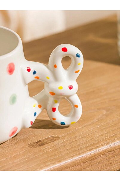 LC Waikiki Lcw Home Bow Patterned Ceramic Mug 400 ml (W5)