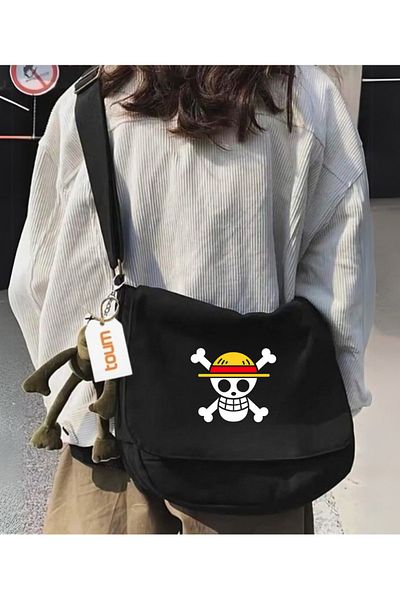 Toum Geantă de școală unisex cu imprimeu Anime One Piece