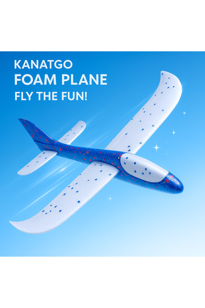 OULABİMİR Beyaz Mavi EPP Köpük Oyuncak – El İle Fırlatılan Uçak , Dayanıklı, ...