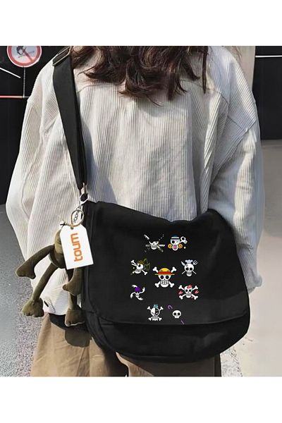 Toum Anime One Piece Printed Unisex Postman School Bag