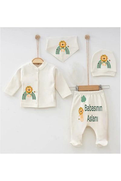 bebekpare Baby Boy Hospital Discharge Set Father's Lion