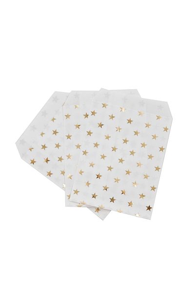 reprodesign Χάρτινη Μίνι Θήκη Golden Star 10 Τεμάχια |   Χάρτινη τσάντα συσκευασίας δώρου 13x18 cm