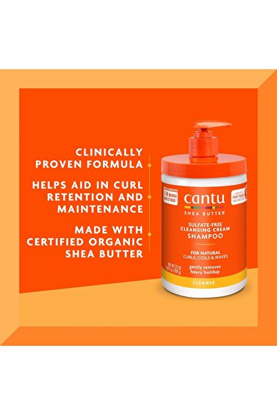 TOPONEE Cantu Cleansing Cream Shampoo with Shea Butter for Natural Hair, 710 ml