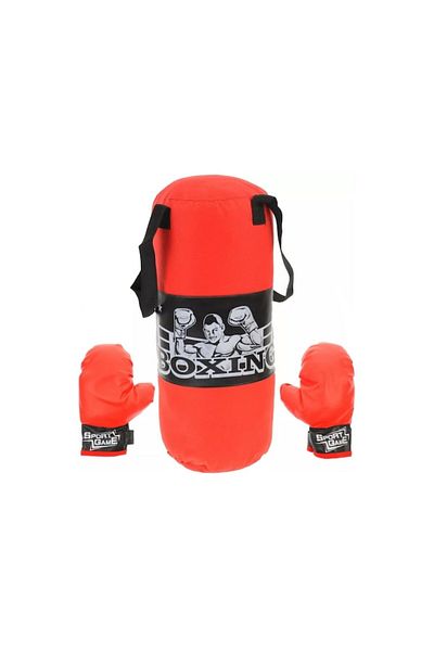 OEM Toy Boxing Bag and Gloves Set for Kids, Red, 50 cm
