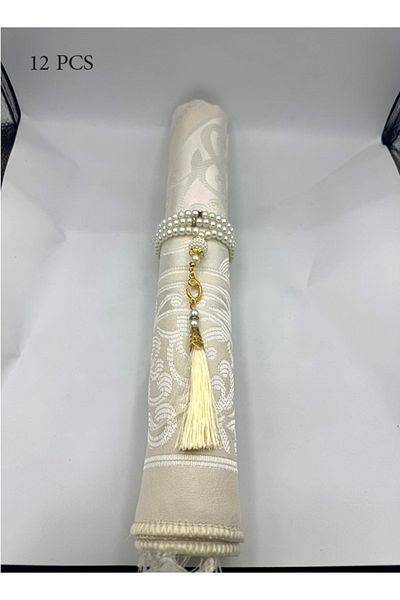 GIFT Syrian carpet with 12 arranged pearl rosary beads (full dozen)