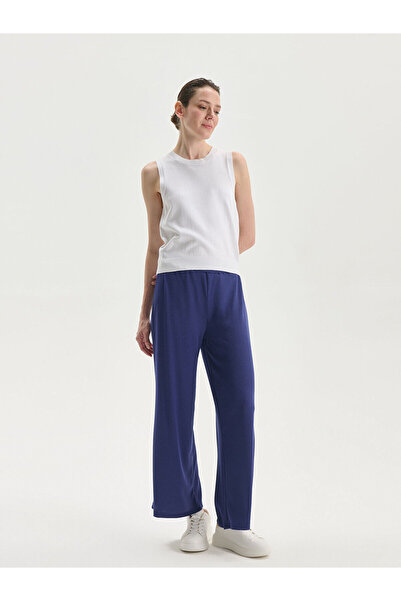 LC Waikiki Νέα σεζόν Γυναικείο παντελόνι με ελαστική μέση φαρδιά Paca - S58220Z8