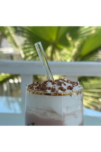 CAMGEN Glass Straws 12 Pieces, Cleaning Brush Gift