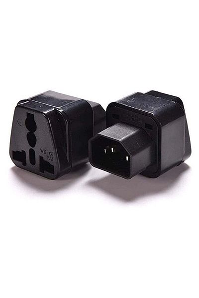 Generic C14 to Universal Female AU US UK EU C13 Safe Socket Power Adapter AC Plug