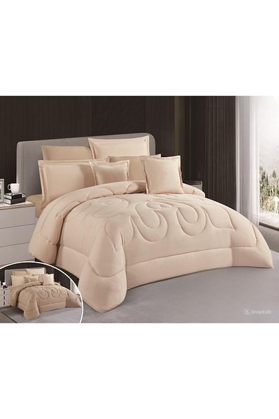 SNOOZYL مفرش سرير نفرين فخم ملكي سادة فندقي صيفي من المايكروفايبر مقاس 240*260 سم