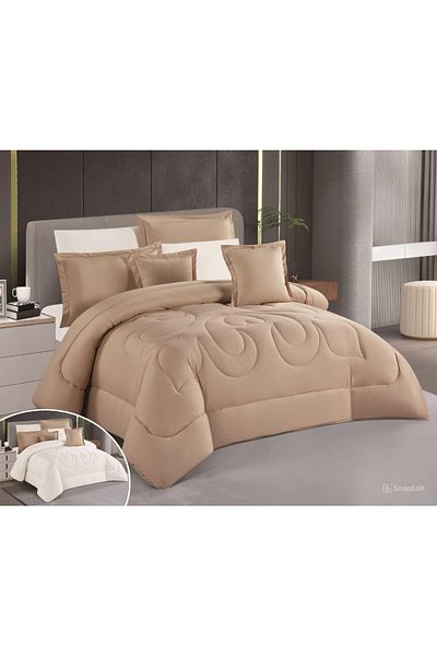 SNOOZYL مفرش سرير نفرين فخم ملكي سادة فندقي صيفي من المايكروفايبر مقاس 240*260 سم