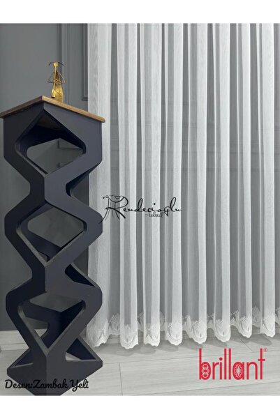 Brillant Tül Perde Marka Zambak Yeli | Düz Etek İşlemeli Dokuma Kumaş