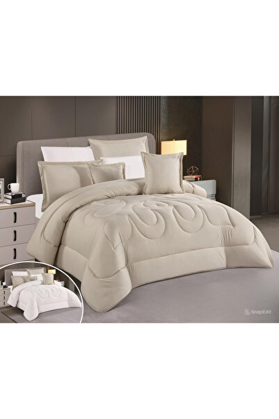 SNOOZYL مفرش سرير نفرين فخم ملكي سادة فندقي صيفي من المايكروفايبر مقاس 240*260 سم