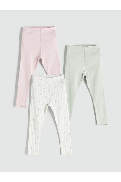 LC Waikiki Baby Girl Leggings with Elastic Waist 3-Piece (W5)