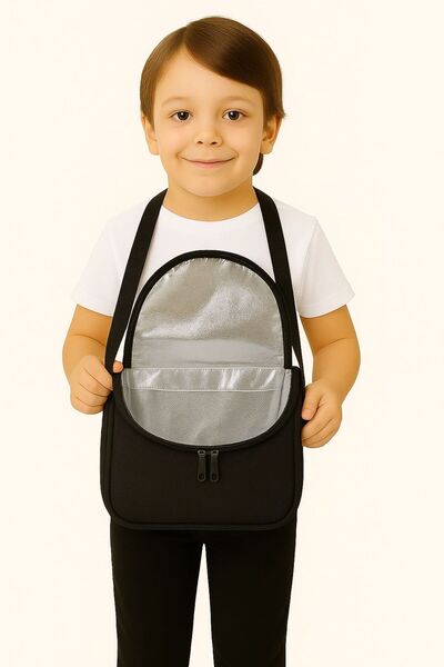 Bambus Home V Model Düz Termoslu Su Geçirmez Yalıtımlı Lüks Beslenme Çantası