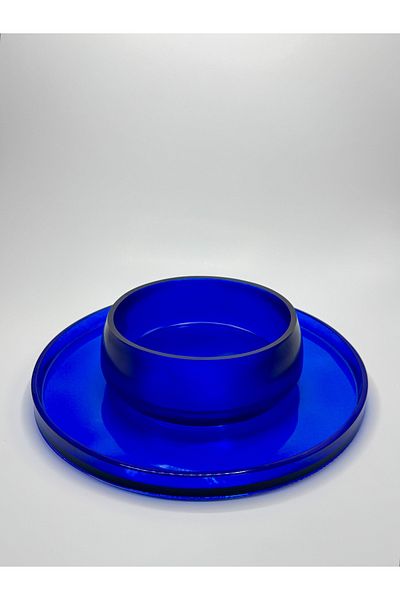 Epikoza Handmade Modern Decorative Navy Blue Set of 2 Bowl - Tray