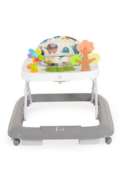 Moni Baby Walker 6 Months+ Forest Grey – Interactive Panel with Sounds and Melodies, 3 Adjustment Levels