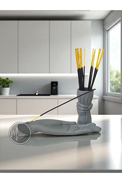 Minima Art Studio Soul of Stone – El Figürlü 2’li Tütsülük & Tütsü Vazo Seti ...