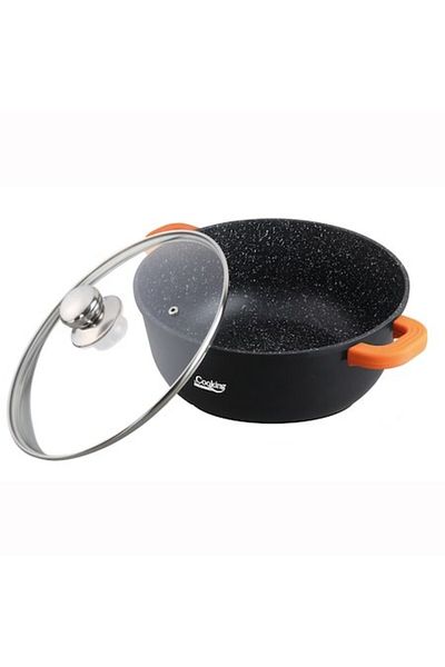 Cooking by Heinner Cratita din aluminiu turnat si capac Dark Line, inductie, 20x8.5 cm, 2.3 L