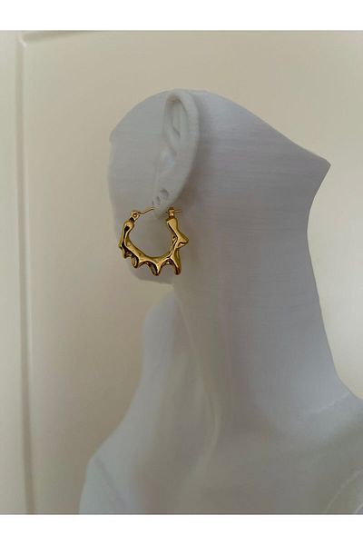 STEELSPARK Flow Model Steel Hoope Earring