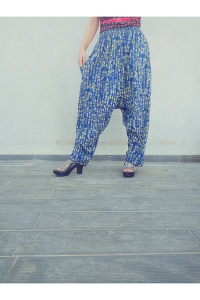 hoaryage Viscose Pressed Fabric Floral Patterned Shalwar with Pockets 100% Cotton, Size 38, 100kg