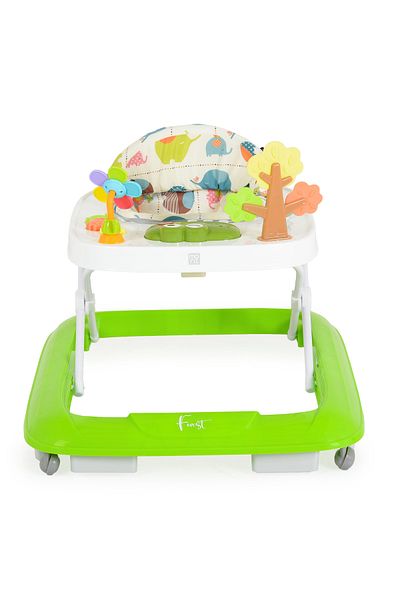 Moni Baby Walker 6 Months+ Forest Green – Interactive Panel with Sounds and Melodies, 3 Adjustment Levels